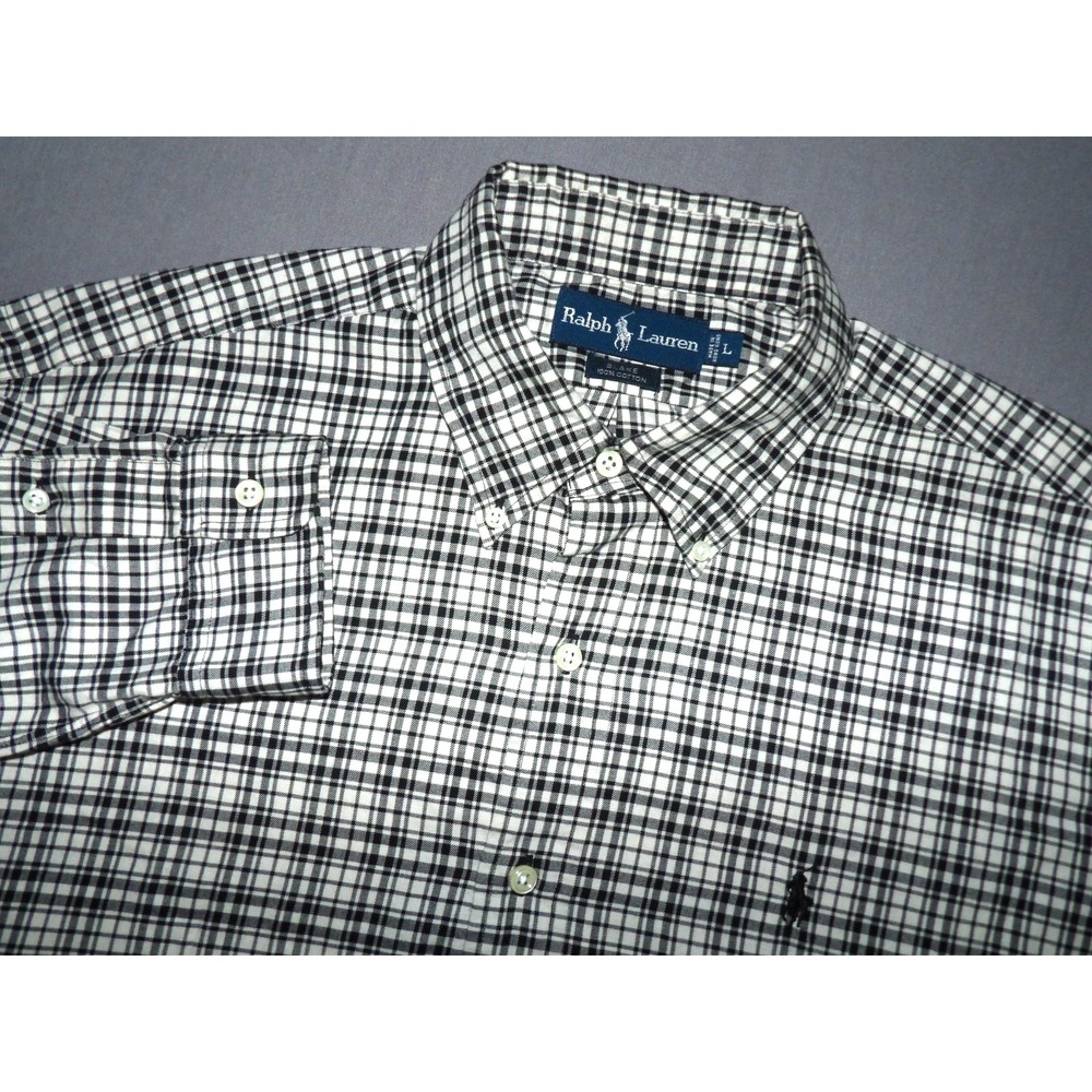 Polo Ralph Lauren BLAKE Long Sleeved Plaid Button Up Shirt Men's Large